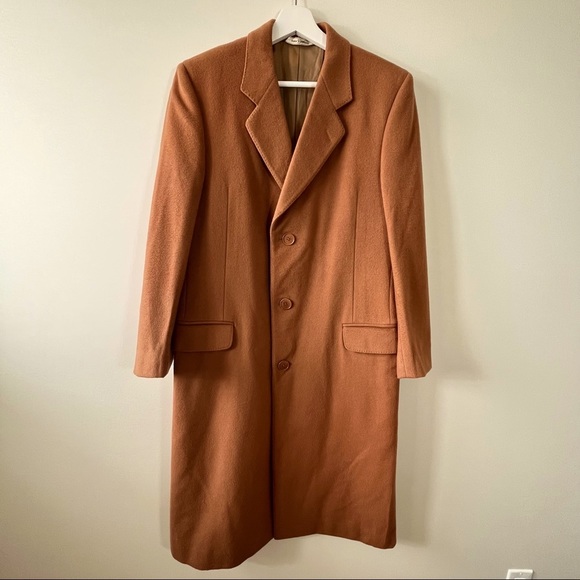 Vintage 1970s Fodera Bemberg Cashmere/Wool Classic Coat - Picture 1 of 10